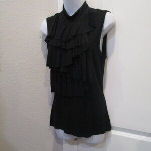 CABLE & GAUGE BLACK PULLOVER SLEEVELESS TOP SM EX COND